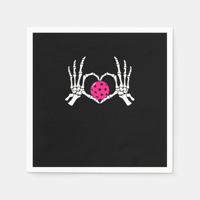 Skeleton Händer Heart Sign Funny Pickle Valentine Pappersservett (Framsidan)