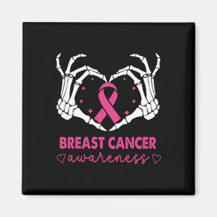 Skeleton Händer Heart Sign Halloween Breast Cancer Magnet