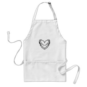 Skeleton Händer Heart Sign Retro Halloween Costume Förkläde