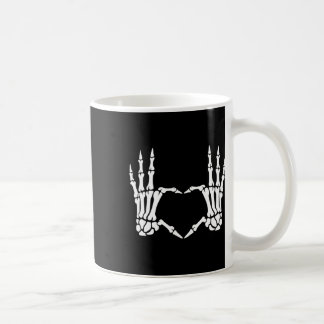 Skeleton Händer Heart Sign Retro Halloween Costume Kaffemugg