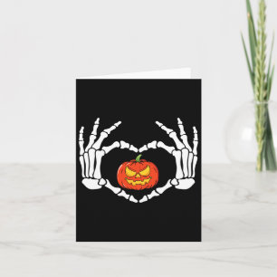 Skeleton Händer Heart Sign Retro Halloween Costume Kort