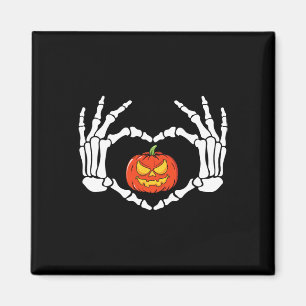 Skeleton Händer Heart Sign Retro Halloween Costume Magnet