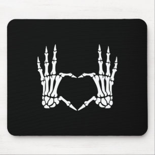 Skeleton Händer Heart Sign Retro Halloween Costume Musmatta