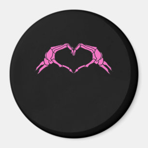 Skeleton Händer Heart Sign Retro Halloween Magnet