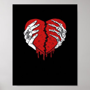 Skeleton Händer Hearts Classic Trending Poster