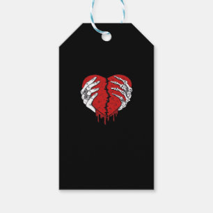 Skeleton Händer Hearts Classic Trending Presentetikett