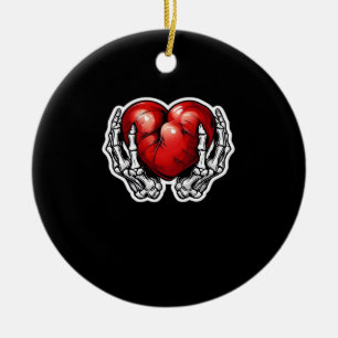Skeleton Händer Hearts - Cute Halloween Julgransprydnad Keramik