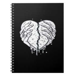 Skeleton Händer Hjärtat - Gothic Heart Classic Anteckningsbok