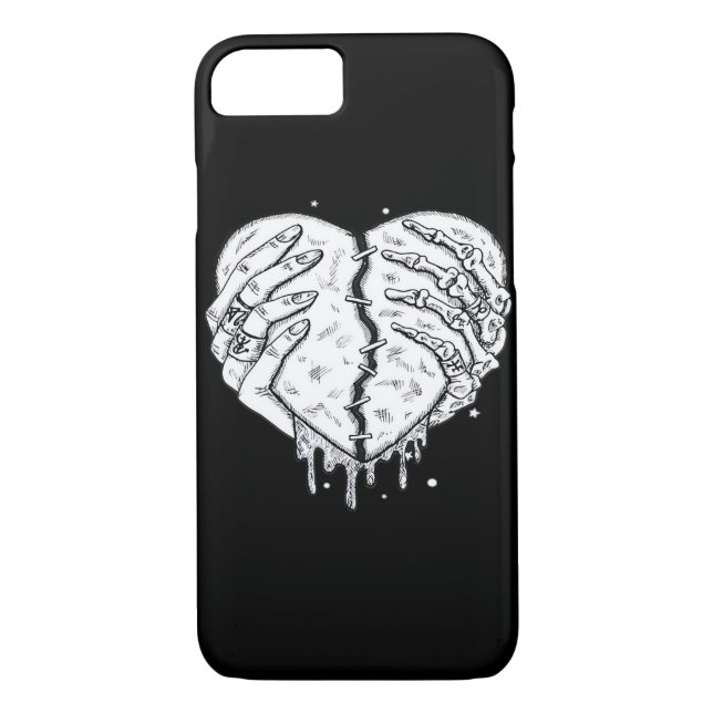 Skeleton Händer Hjärtat - Gothic Heart Classic Case-Mate iPhone Skal (Baksida)