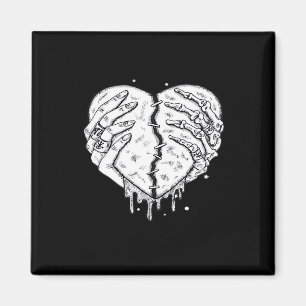 Skeleton Händer Hjärtat - Gothic Heart Classic Magnet