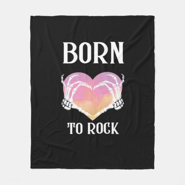 Skeleton Händer Hjärtgrafi för klassisk Fleecefilt (Framsidan)