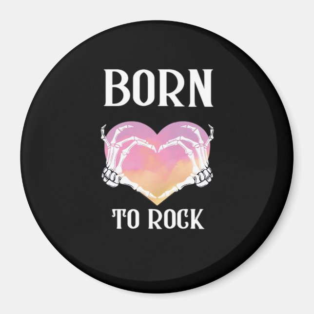 Skeleton Händer Hjärtgrafi för klassisk Magnet (Framsidan)