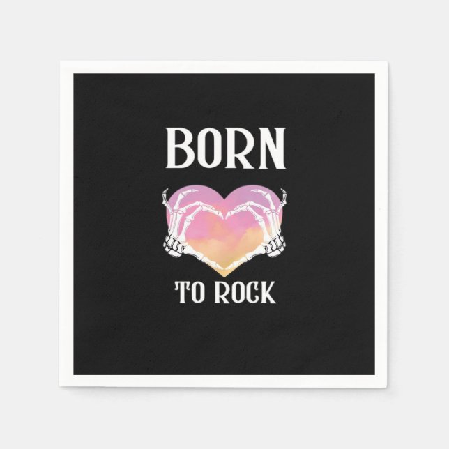 Skeleton Händer Hjärtgrafi för klassisk Pappersservett (Framsidan)