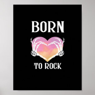 Skeleton Händer Hjärtgrafi för klassisk Poster
