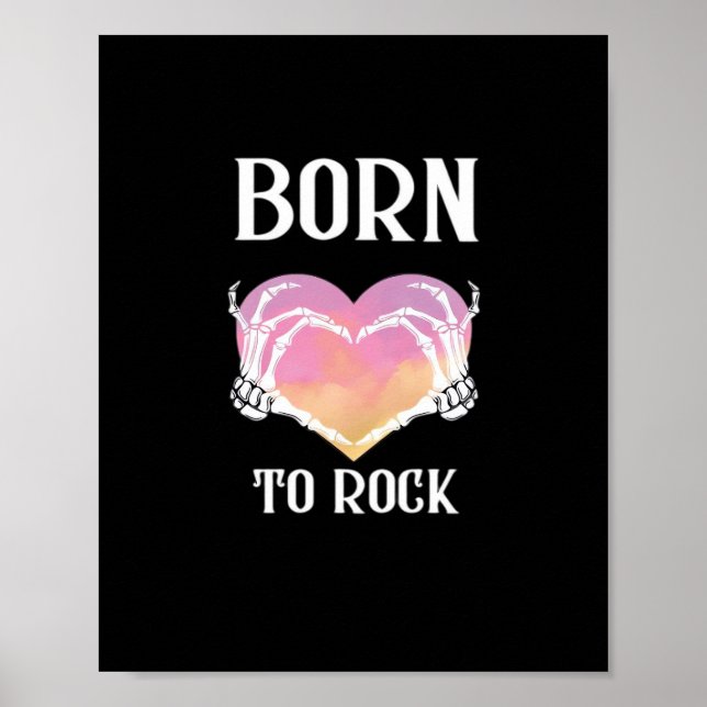 Skeleton Händer Hjärtgrafi för klassisk Poster (Framsidan)