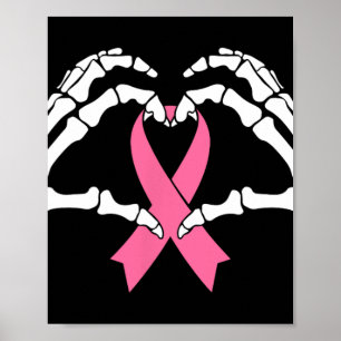 Skeleton Händer Holding Ribbon Halloween Costume H Poster