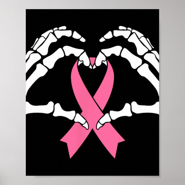 Skeleton Händer Holding Ribbon Halloween Costume H Poster (Framsidan)