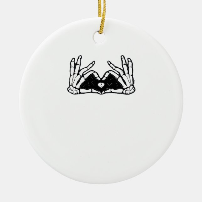 Skeleton Händer Julgransprydnad Keramik (Framsidan)