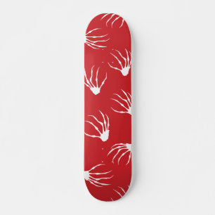 Skeleton Händer - Röd Skateboard Bräda 20 Cm