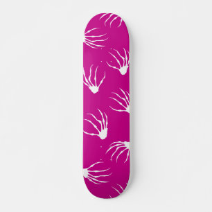 Skeleton Händer - Shock rosa Skateboard Bräda 19,5 Cm