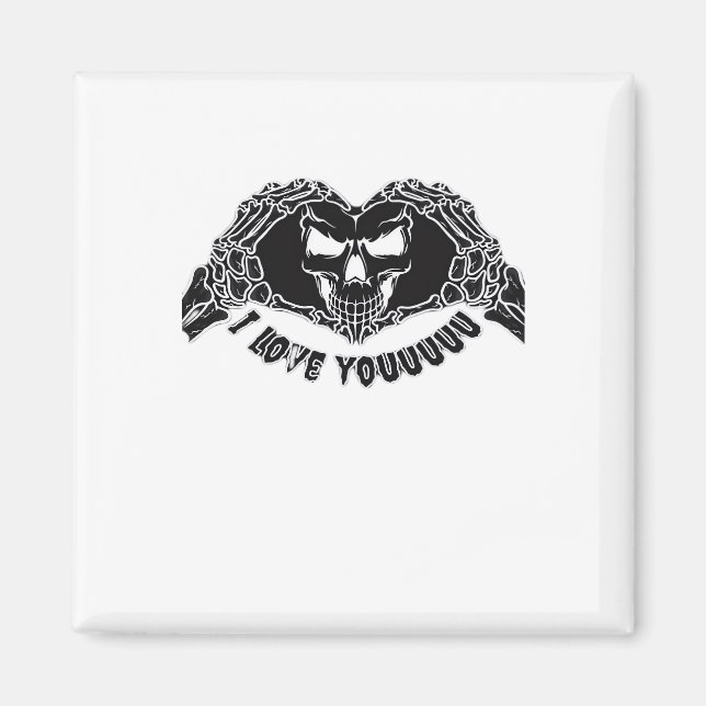 Skeleton Händer Skull, Halloween-design för backgr Magnet (Framsidan)