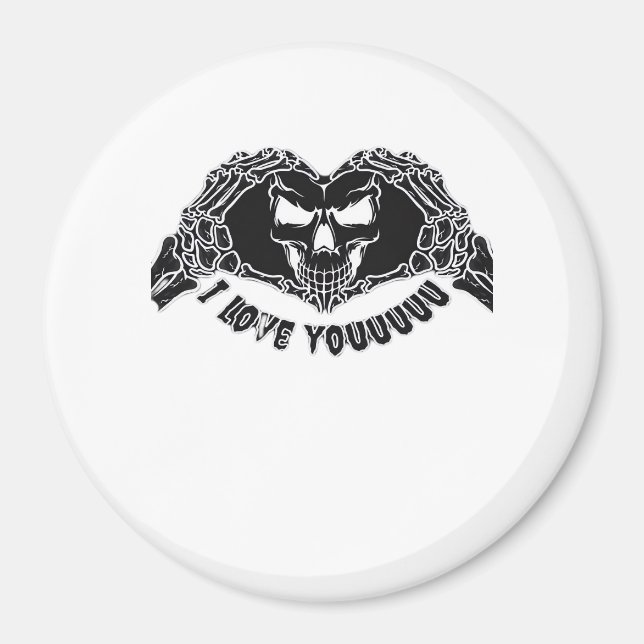 Skeleton Händer Skull, Halloween-design för backgr Magnet (Framsidan)