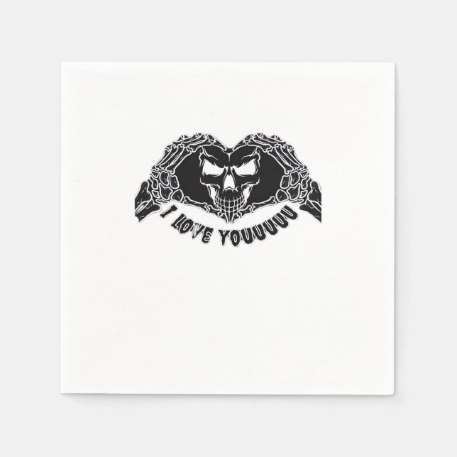 Skeleton Händer Skull, Halloween-design för backgr Pappersservett (Framsidan)