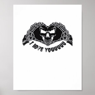 Skeleton Händer Skull, Halloween-design för backgr Poster