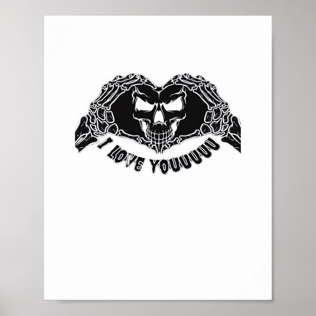 Skeleton Händer Skull, Halloween-design för backgr Poster (Framsidan)