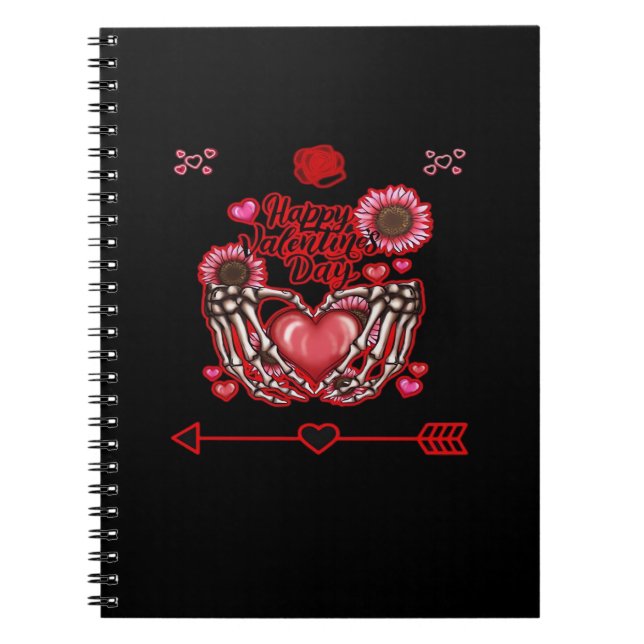 Skeleton Händer Valentines day Classic Anteckningsbok (Framsidan)