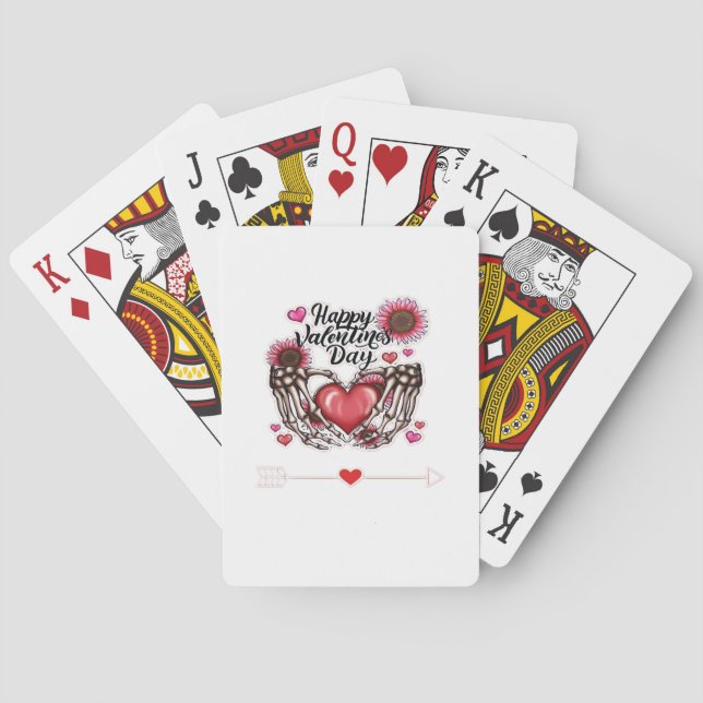 Skeleton Händer Valentines day Classic Casinokort (Baksidan)