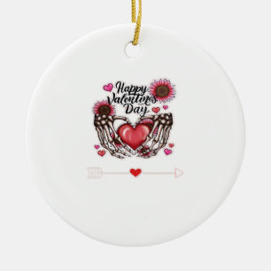Skeleton Händer Valentines day Classic Julgransprydnad Keramik