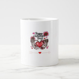 Skeleton Händer Valentines day Classic Jumbo Mugg