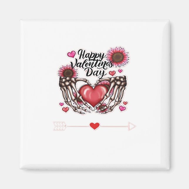 Skeleton Händer Valentines day Classic Magnet (Framsidan)