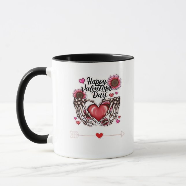 Skeleton Händer Valentines day Classic Mugg (Vänster)