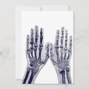 Skeleton Händer Xray Bild teckning Human Anatomy Inbjudningar