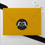 Skeleton Hands Heart Wedding Runt Klistermärke<br><div class="desc">Enhance your wedding decor with our Skeleton Hands Heart Round Sticker, ideal for sealing envelopes or wedding favors with a touch of gothic elegance. This circular sticker showcases intricately designed skeleton hands forming a heart, with space in the center for your initials, adding a personalized and edgy flair to your...</div>