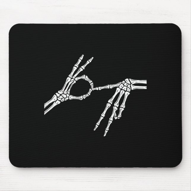 Skeleton Hands Six Seven 6 7 Halloween Costume Men Musmatta (Framsidan)