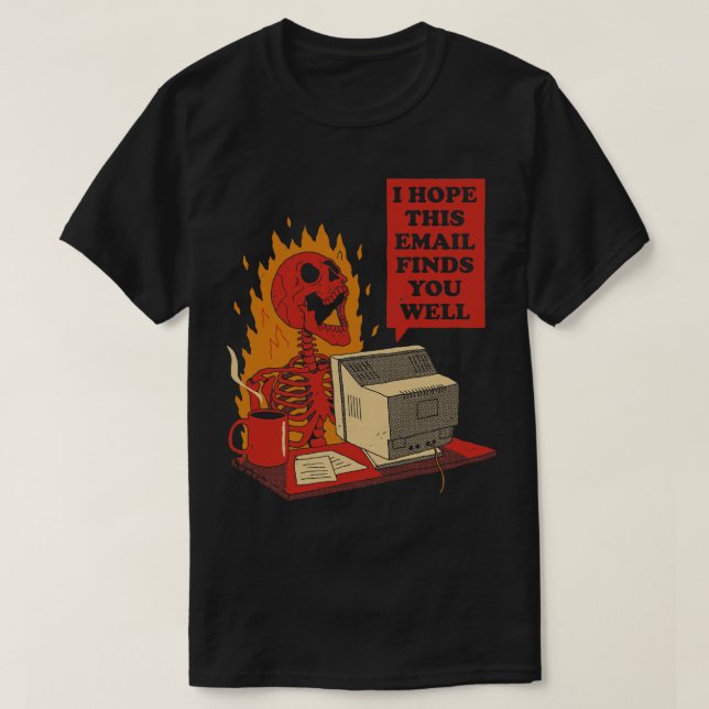 Skeleton Har Mail T Shirt (Design framsida)