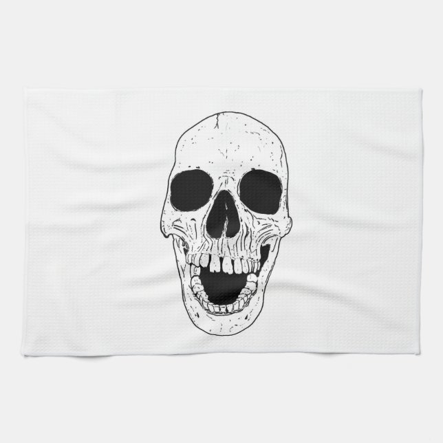 Skeleton Head Kökshandduk (Horisontell)