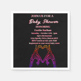 Skeleton Heart Baby Shower Pappersservett