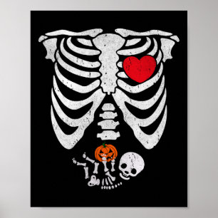 Skeleton Heart Halloween-kostumpar efter Poster