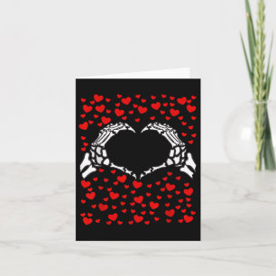 Skeleton Heart Händer Bones Valentines day för Man Kort