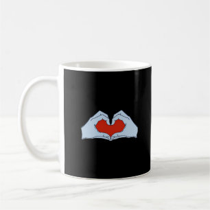 Skeleton Heart Händer Classic & Basic Halloween Kaffemugg