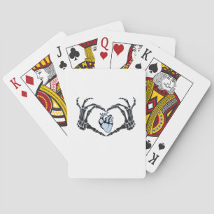 Skeleton Heart Händer Classic Design for Halloween Casinokort