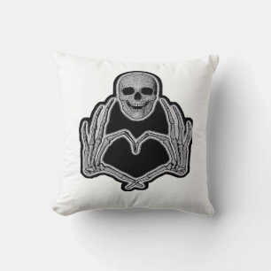 Skeleton Heart Händer Classic Kudde