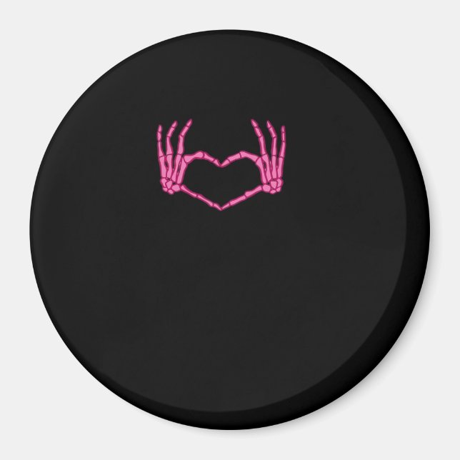 Skeleton Heart Händer Classic Magnet (Framsidan)
