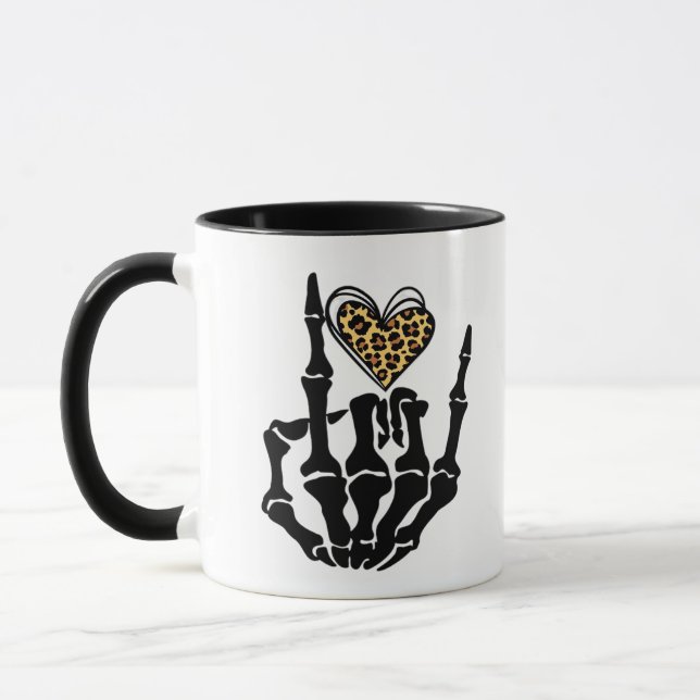 Skeleton Heart Händer Classic Mugg (Vänster)