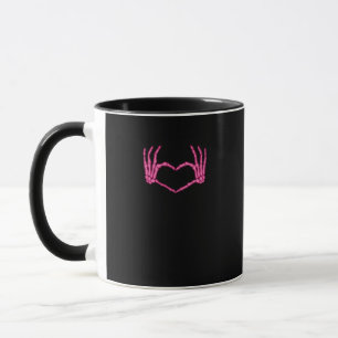 Skeleton Heart Händer Classic Mugg