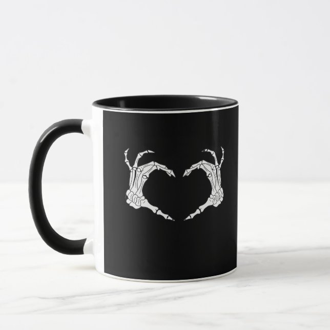 Skeleton Heart Händer Classic Mugg (Vänster)